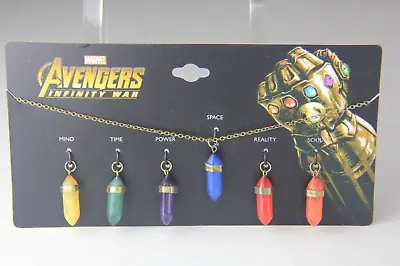 Buy Marvel Comics Avengers Infinity War Thanos Stones Pendant Charm Necklace • 19.16£