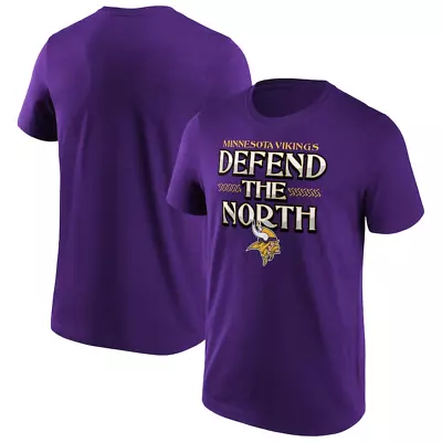 Buy Minnesota Vikings NFL T-Shirt Men's Defend The North Top - New • 14.99£
