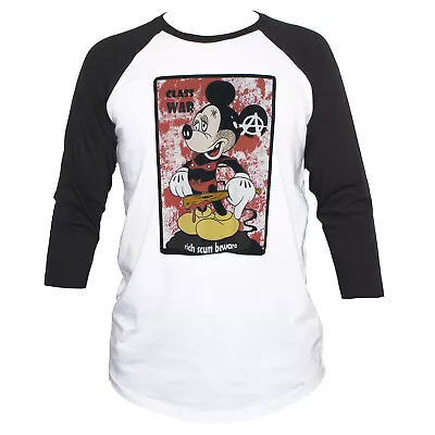 Buy Anarchist Class War Mickey Mouse Punk T-shirt 3/4 Sleeve Unisex • 21.15£