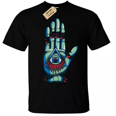 Buy Illuminati Hand Mens T-Shirt Goth Rock Punk Metal Mystical • 11.95£