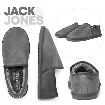 Buy Jack & Jones Men's Home Slipper Fluffy Designer Loafer Shoes Slip On Comfy Warm • 14.99£