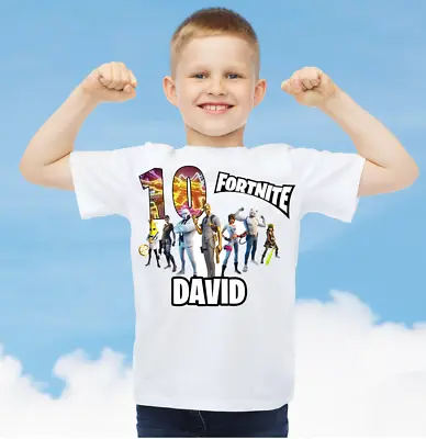 Buy Fortnite Kids Personalised T-shirt Any Name Any Age • 7.99£