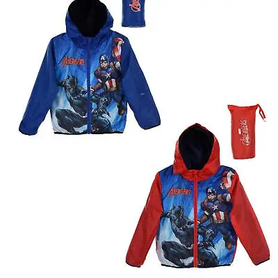 Buy Boys HS1233 Marvel Avengers Lightweight Hooded Jacket With Bag • 15.99£