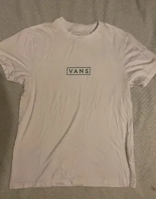 Buy Vans Mens White Classic Fit T-Shirt Short Sleeve Crew Neck Tee Size Small • 6.99£