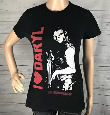 Buy Walking Dead T-Shirt Small Love I Daryl Dixon Casual Girlie Short Sleeve Tee • 12.28£