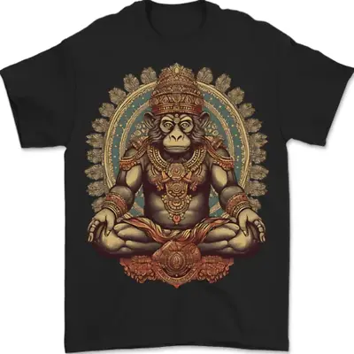 Buy Monkey Guardian Religion Meditaition Yoga Mens T-Shirt 100% Cotton • 8.49£