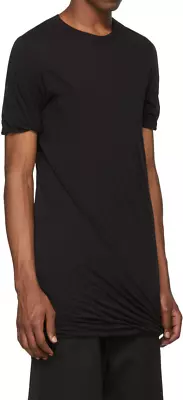 Buy RICK OWEN Black Double Short Sleeves  T-Shirt L Black Or Navy NEW! • 65£