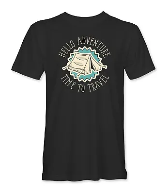 Buy Hello Adventure Time To Travel Mens/Unisex T-Shirt • 10.99£