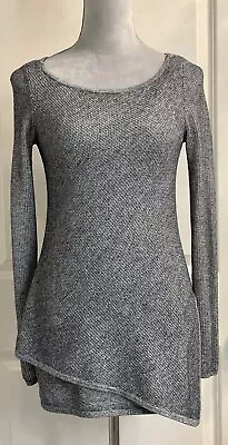 Buy White House Black Market Boatneck Knit Sweater Top Asymmetrical Hem Sz XS Black • 18.90£