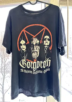 Buy Gorgoroth Ad Majorem Sathanas Gloriam  T Shirt Size L Heavy Cotton Black Metal • 32.40£