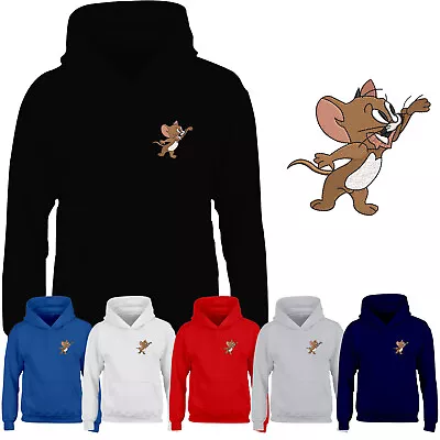 Buy Tom And Jerry Boys Hoodie Funny Cartoon Embroidery Pocket Badge Girls Kids Hoody • 17.99£