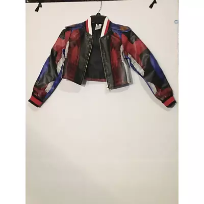 Buy Evie Descendants 3 Girls Bomber Jacket Multicolor Zip Pocket Costume Casual 9-10 • 17.95£