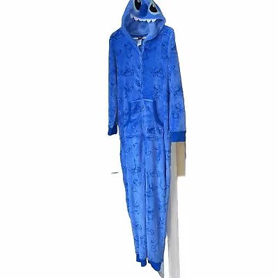 Buy Disney Stitch Sleepsuit BodySuit One Piece Adult Costume Pajamas Size L (12-14) • 33.63£