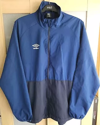 Buy Mens Umbro Navy Blue Shower Jacket - XL • 9.99£