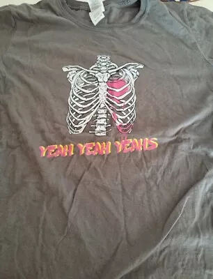 Buy Yeah Yeah Yeahs T Shirt Rare Rock Band Merch Tee Size Small Karen O Grey • 16.30£
