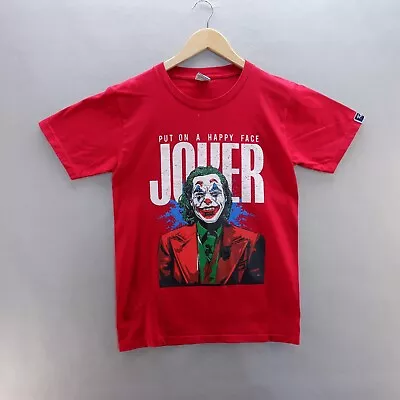 Buy Kaitong T Shirt Medium Red Graphic Print Joker Short Sleeve Crew Neck Mens • 9.99£