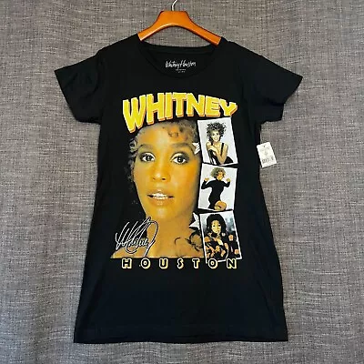 Buy Whitney Houston Montage T-Shirt Women's XL Short Sleeve Crew Neck Graphic Black • 14.17£