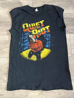 Buy VTG 80s Quiet Riot 1983 Concert Tour Shirt Metal Health Tee Cut Off Tee • 118.12£