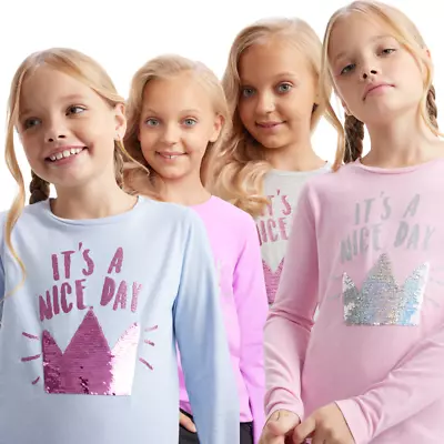Buy Girls T Shirts 100% Cotton Fairy Glitters Designers Tee Shirts Kids Tops • 5.49£