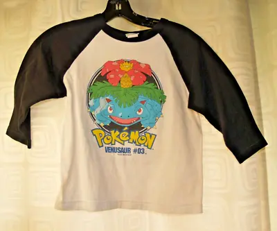 Buy Vintage Pokemon Venusaur T-Shirt 1999 3/4 Sleeve Made In USA Size Small (7) • 44.60£