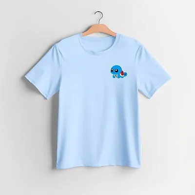 Buy Chibi Squirtle Gaming Embroidered T-Shirt | Soft | 2 Colours | UK Embroidered • 15£
