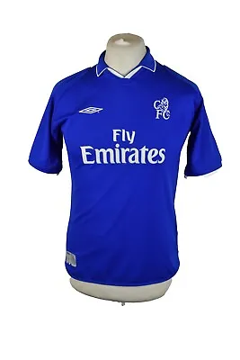 Buy UMBRO Chelsea FC 2001-03 Home Football T-Shirt Size LB Boys Kids Youth • 20.66£