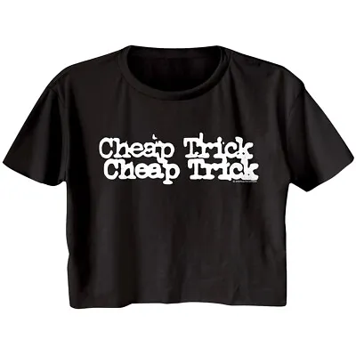 Buy Cheap Trick Logo Repeated Women's Crop T Shirt Rock Band Festival Top  • 25.58£