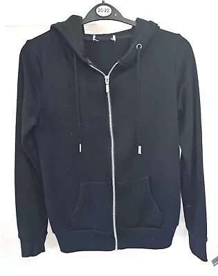 Buy Primark Basic Ladies Hooded Jacket-Size 4/6 Black • 1.99£