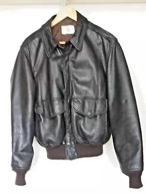 Buy Mens Dark Brown Leather Type A2 US Airforce Style Pilot Jacket  Size 38 • 95£