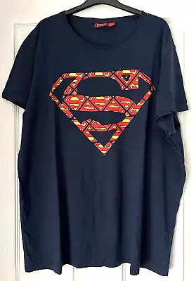 Buy Men's Navy Superman Short Sleeve T Shirt Size UK XL Chest 44 -46  • 6.99£