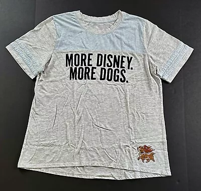 Buy Disney Lady And The Tramp Women’s T Shirt Size XL More Disney More Dogs Gray • 11.37£