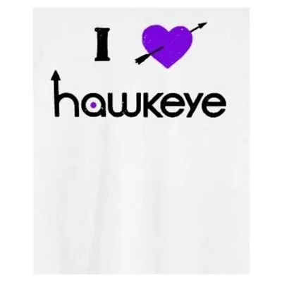 Buy MARVEL “I Love (Heart) Hawkeye” T-shirt, SMALL, NEW WITH TAGS, FREE SHIPPING • 9.46£