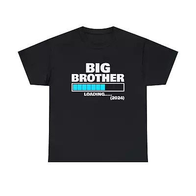 Buy Big Brother Loading 2024 T-Shirt Baby Announcement Brother To Be Siblings Top • 9.99£