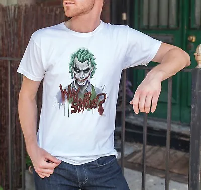 Buy Batman Why So Serious T Shirt Joker Heath Ledger • 74.60£