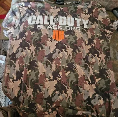 Buy Call Of Duty Black Ops 4 Primark Camo Shirt SMALL • 5£