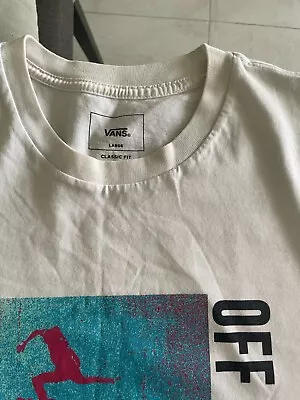 Buy Vans T-shirt Off The Wall Large White Rare Great Condition Drip • 8£