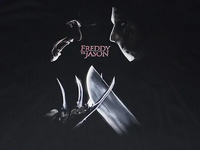 Buy Freddy Vs Jason T Shirt A Nightmare On Elm Street XXL (2XL) Black Vintage • 54.95£