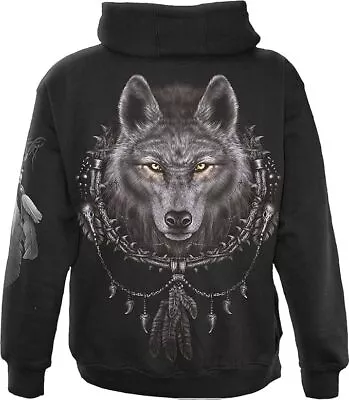 Buy Spiral Direct WOLF DREAM T035 Full Zip Hooded,/Wolf/Pullover/Hood/Gothic/Forest • 49.99£
