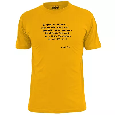 Buy Mens Funny Profound Philosophy Plato T Shirt Humour Sarcasm • 8.49£