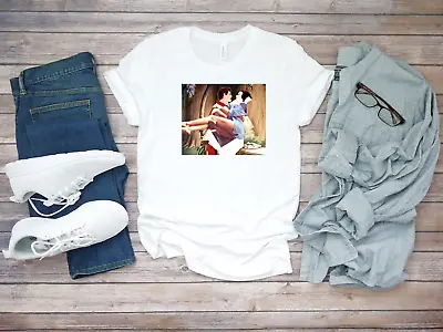Buy Snow White Cartoon Character Princess Short Sleeve White Men's T Shirt C003 • 9.92£