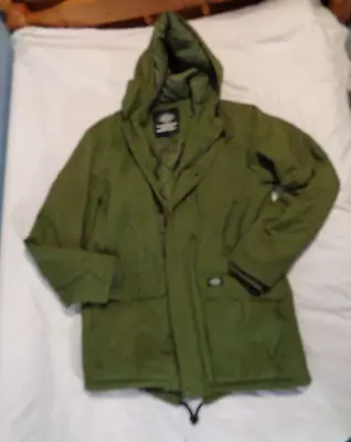 Buy Dickies Men's Medium Hooded Parka Jacket Coat Anorak Green • 39.99£
