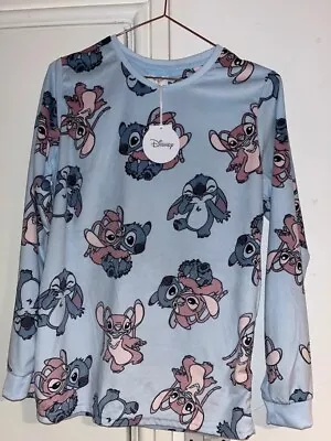 Buy Disney STITCH & ANGEL Ladies Soft Touch Pyjamas Women Warm Cosy PJ's Small 10-12 • 21£