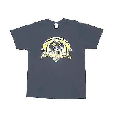 Buy BLUE 84 Black T Shirt Tee NFL Rosebowl Iowa Hawkeyes Short Sleeve Mens L • 19.99£