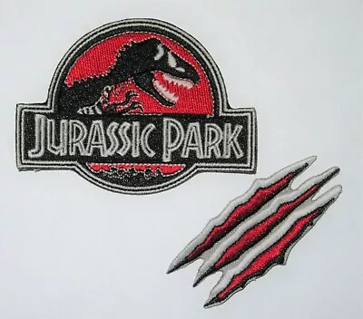 Buy Jurassic Park Glow In The Dark Logo Dinosaur Claw Cloth Sew On Embroidered Patch • 9.99£