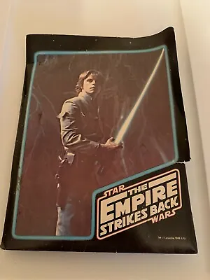 Buy VINTAGE 1980s STAR WARS ESB Luke Skywalker School Folder Merch • 9.49£