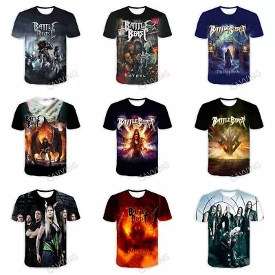 Buy Battle Beast Rock 3D Print Fashion Casual Short Sleeves T-shirts For Women/men • 14.39£