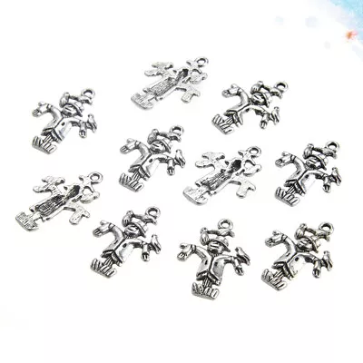 Buy  30 PCS DIY Antique Sliver Jewelry Finding Fan Charms Necklace • 7.78£