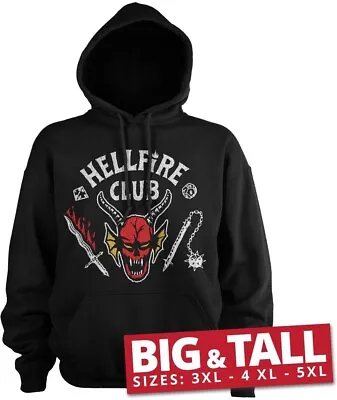 Buy Stranger Things Hellfire Club Big & Tall Hoodie Black • 55.05£