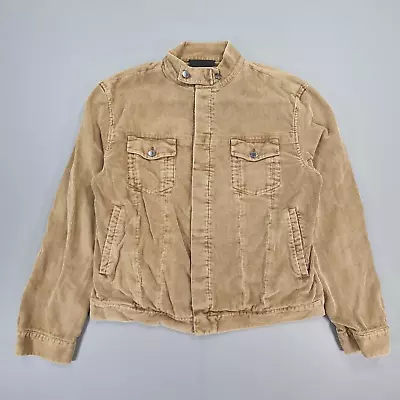 Buy Nicole Farhi Mens Corduroy Jacket Beige 42 Large Button Front Overshirt • 29.99£