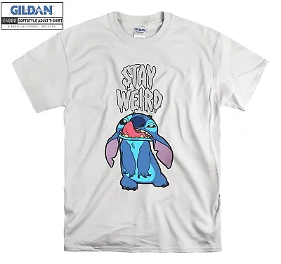 Buy Lilo Stitch Stay Weird Lick T-shirt Gift T Shirt Men Women Unisex Tshirt V229 • 12.95£